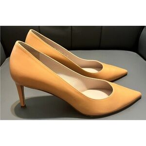 Stuart Weitzman Orange Leather Heels 7M